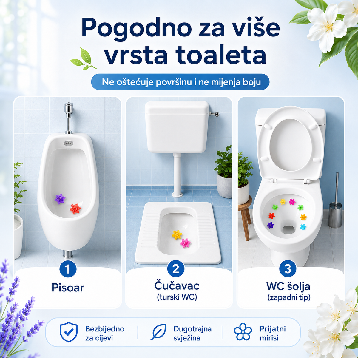 Mirisni Gel Cvjetići za Toalet
