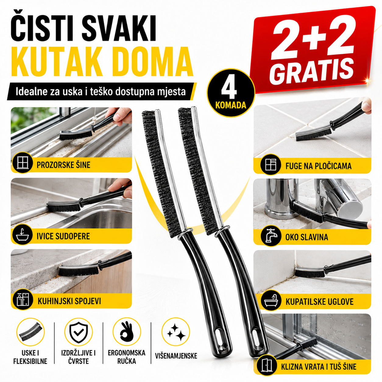 Četke za čišćenje teško dostupnih mjesta
