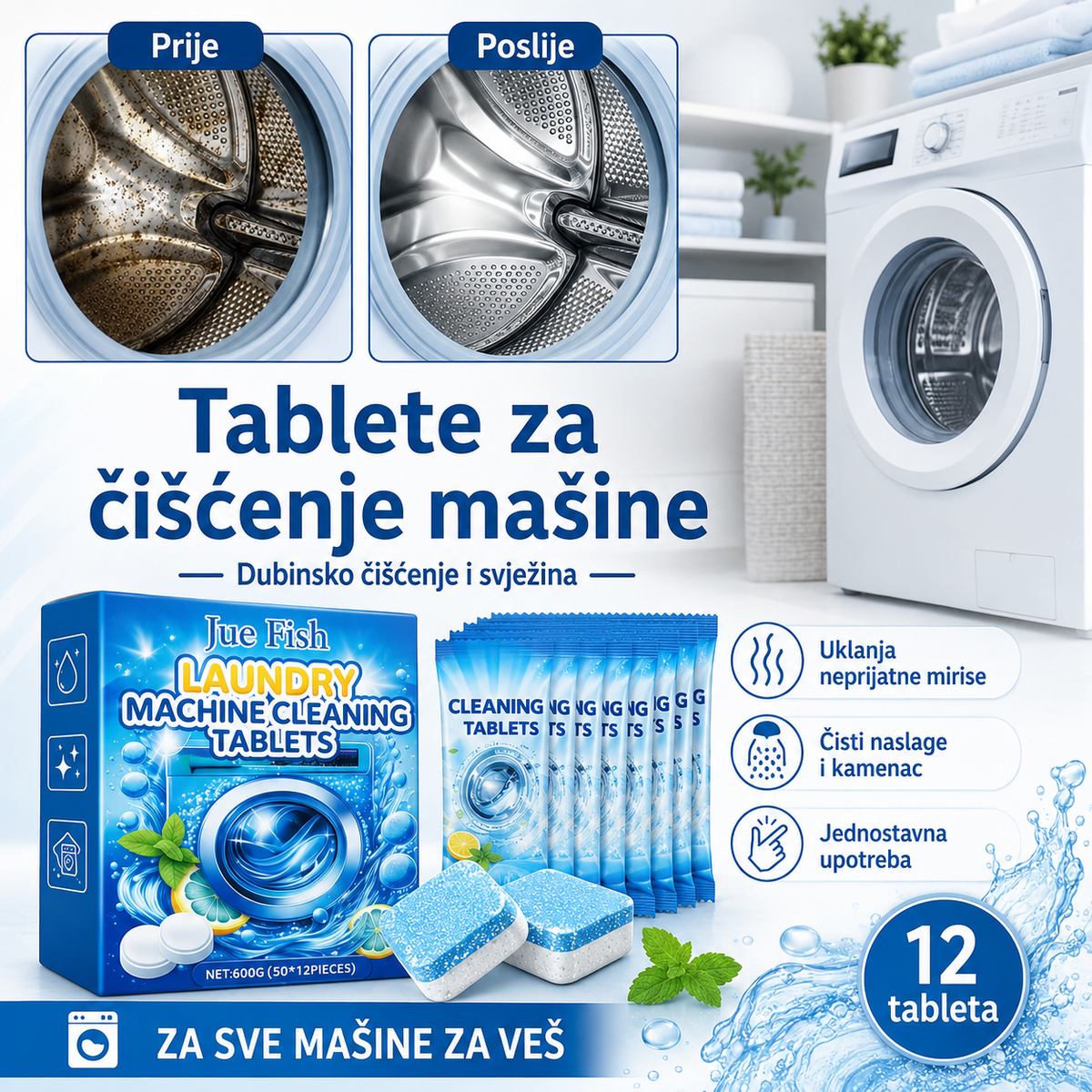 Washer Clean Tablets - Tablete za čišćenje veš mašine