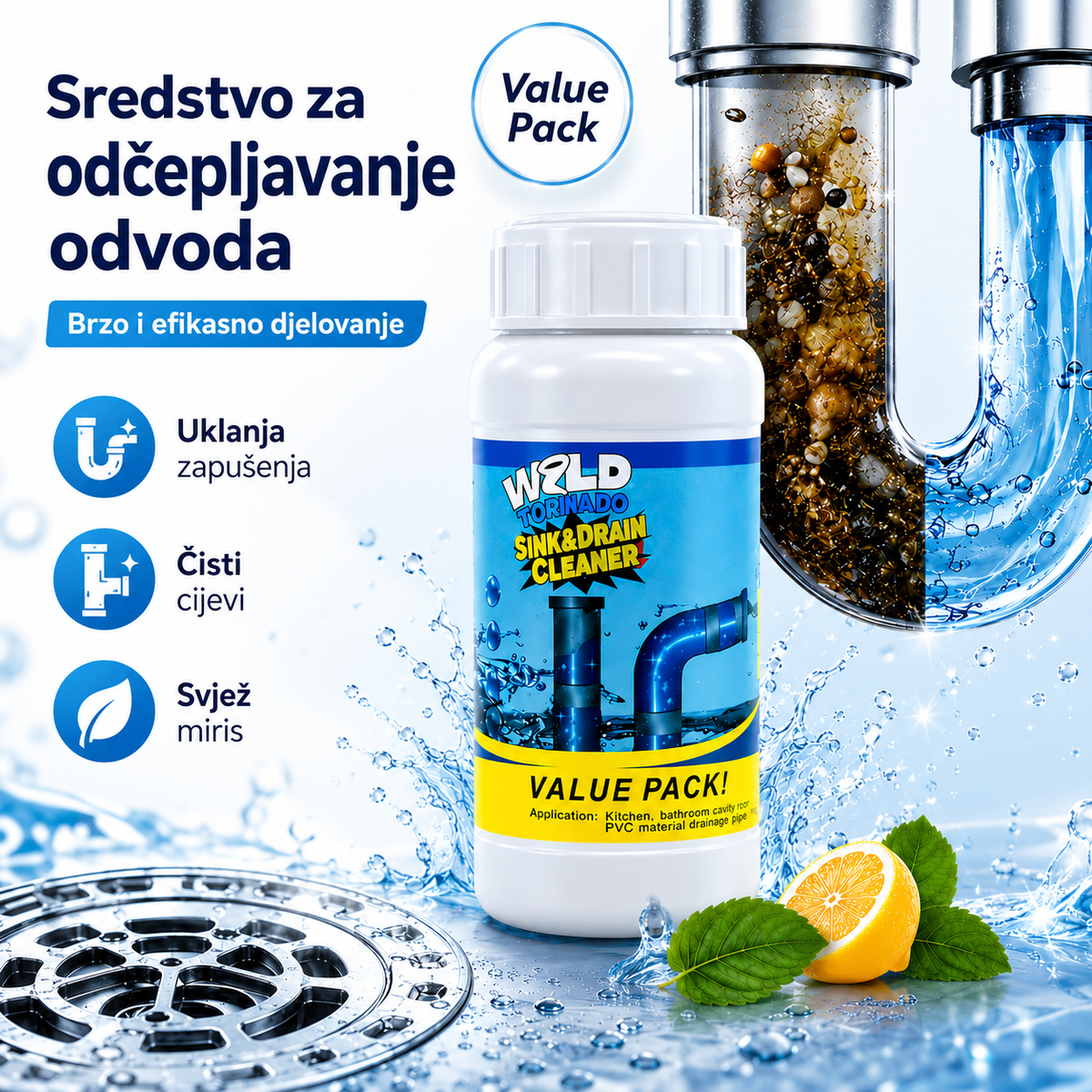 Sredstvo za otpušavanje odvoda