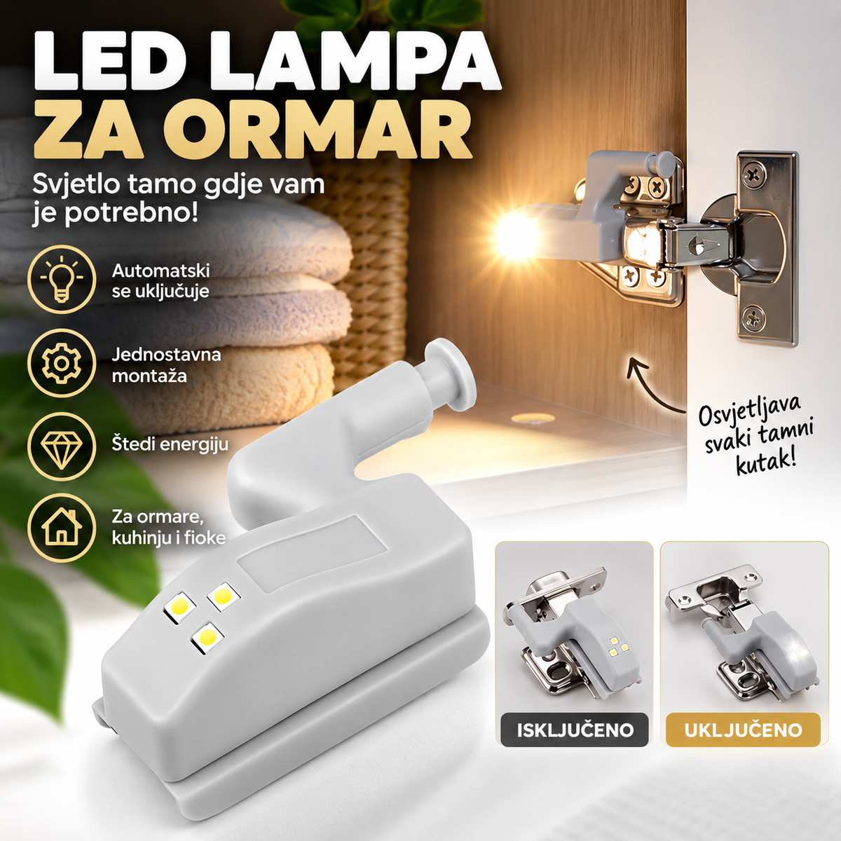 LED lampe za ormar – praktično osvjetljenje bez komplikovane montaže