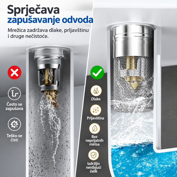 Čep za odvod sa filterom – Klik Klak