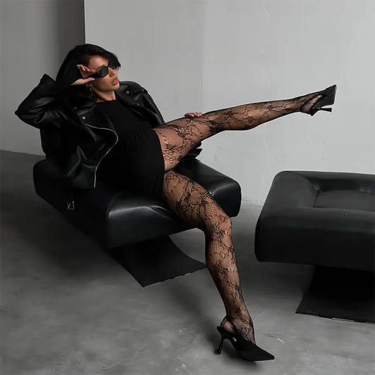 Mrežaste Čarape „Luxe Lace“ – Elegancija koja privlači poglede 1+1 Gratis